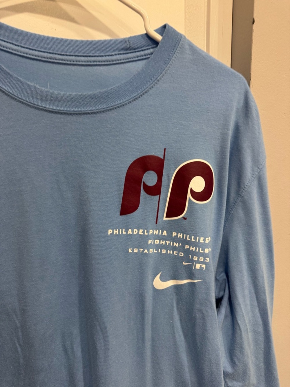 Nike Philadlephia phillies retro powder blue long sleeve t shirt XL